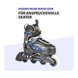 Hudora Skeelers Leon Blauw Black, size 37-40