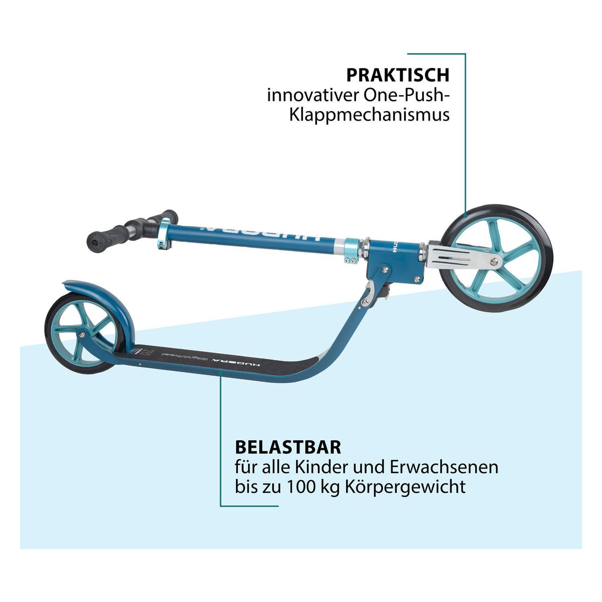 Hudora Hudora Wheel Krok 215 Scooter Krok Azure Blue