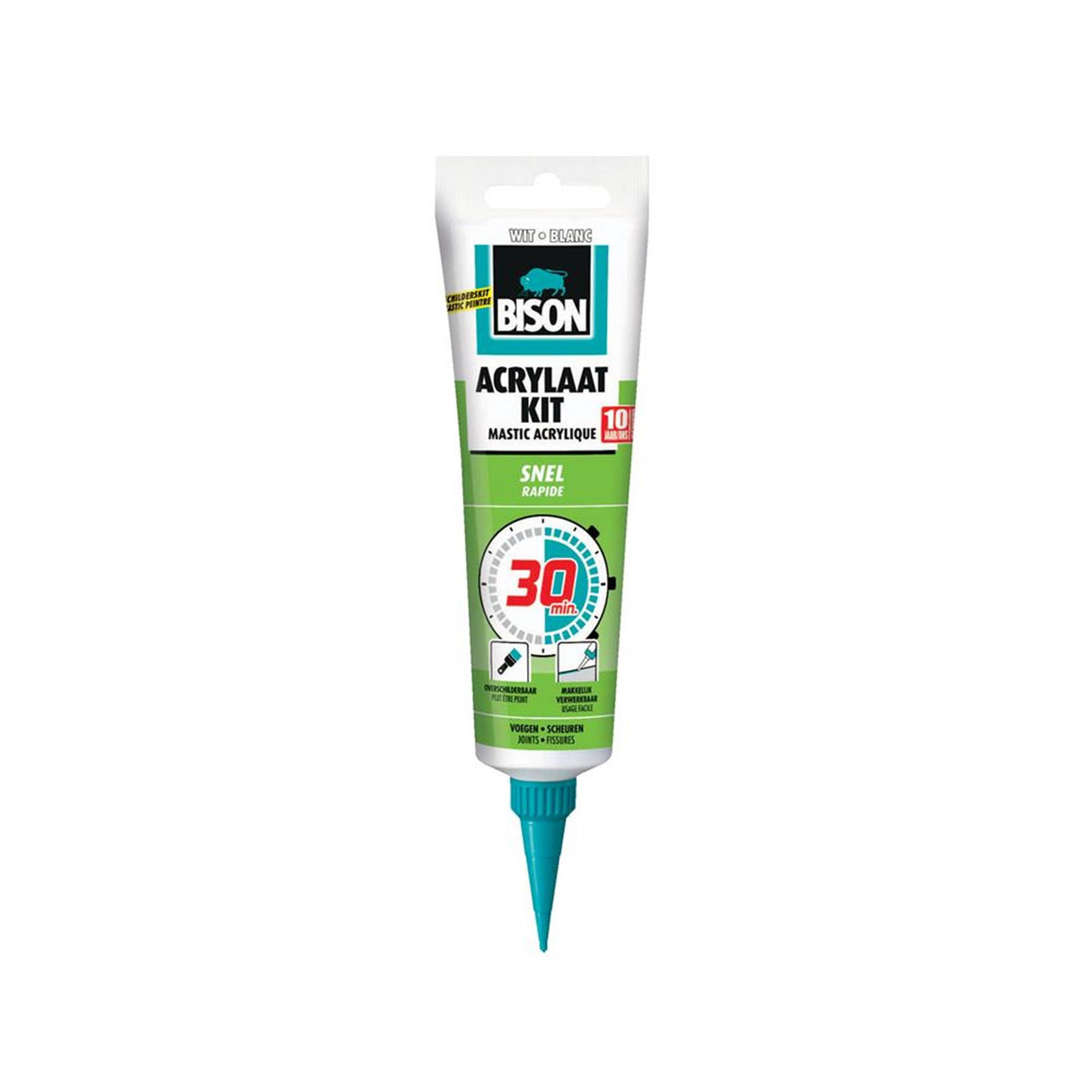 Bison akrylforsegling 30 minutter hvit 150ml