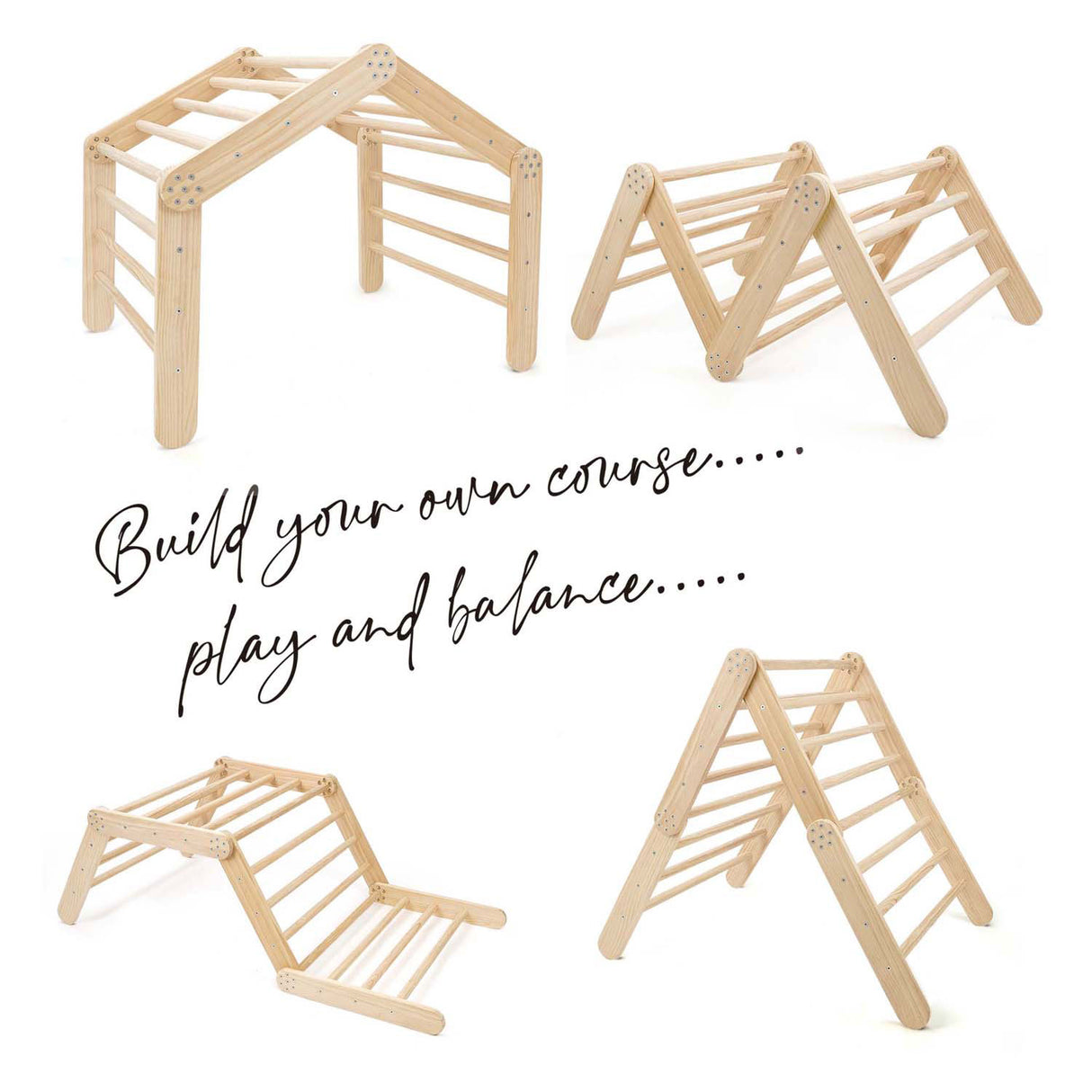 Multifunctional wooden climbing house