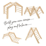 Multifunctional wooden climbing house
