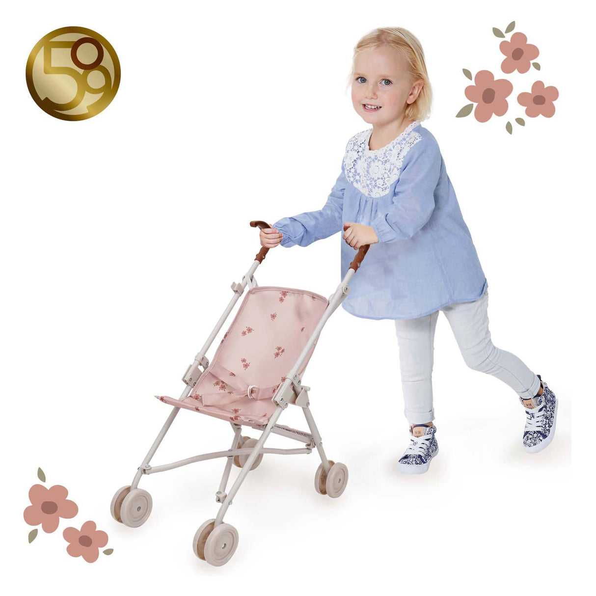 Buggy doll pram ballet flora