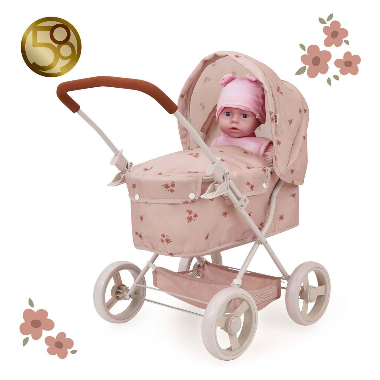 Ellen doll pram ballet flora