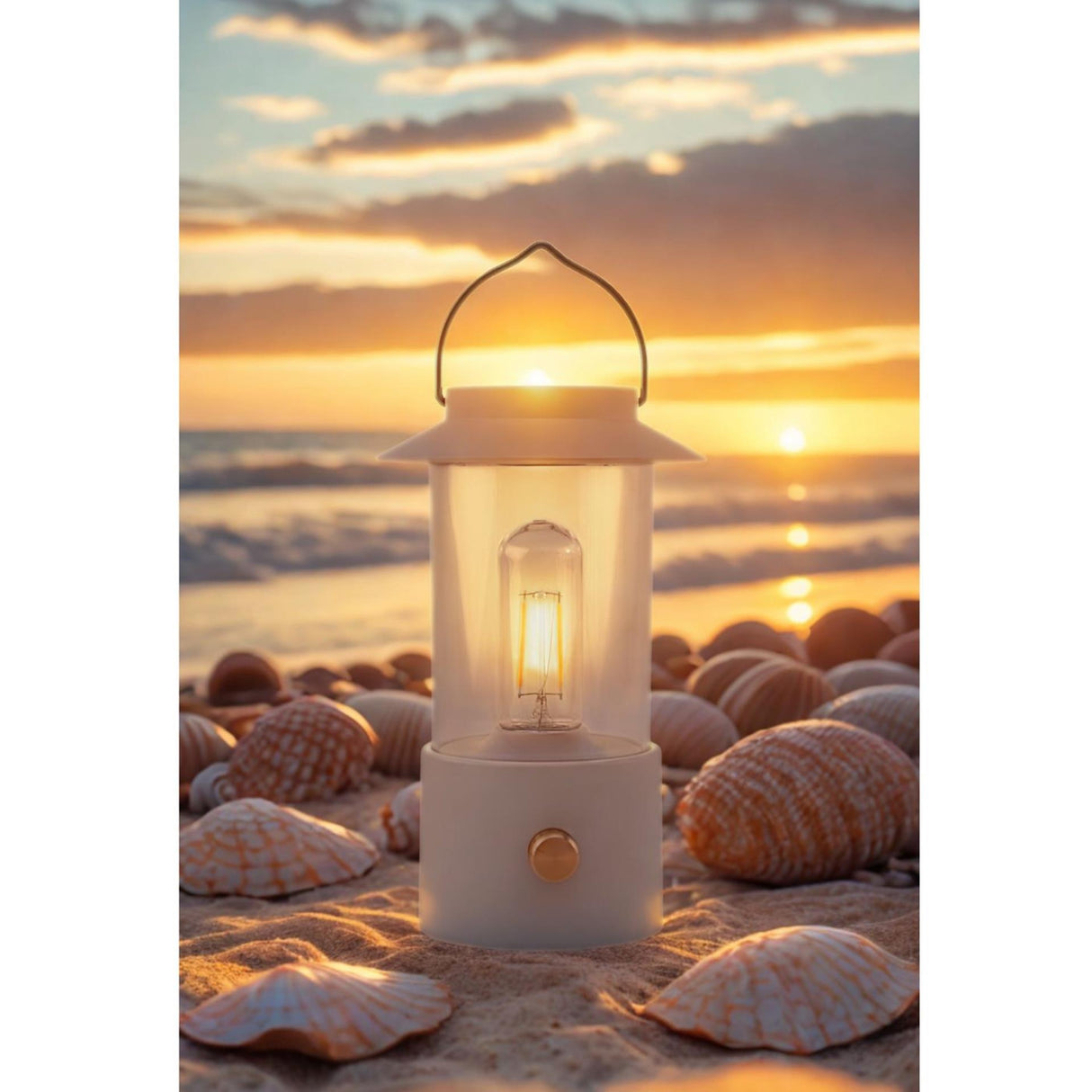 Anna's collection LED lantern white 24x9cm