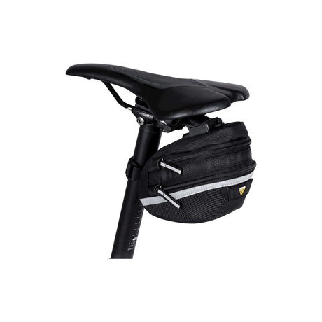 Topak Saddle Bag WP II M, Black, Water -Repellent, Polyester, Adapter, 1,25L, QuickClick, Reflecting, 152g