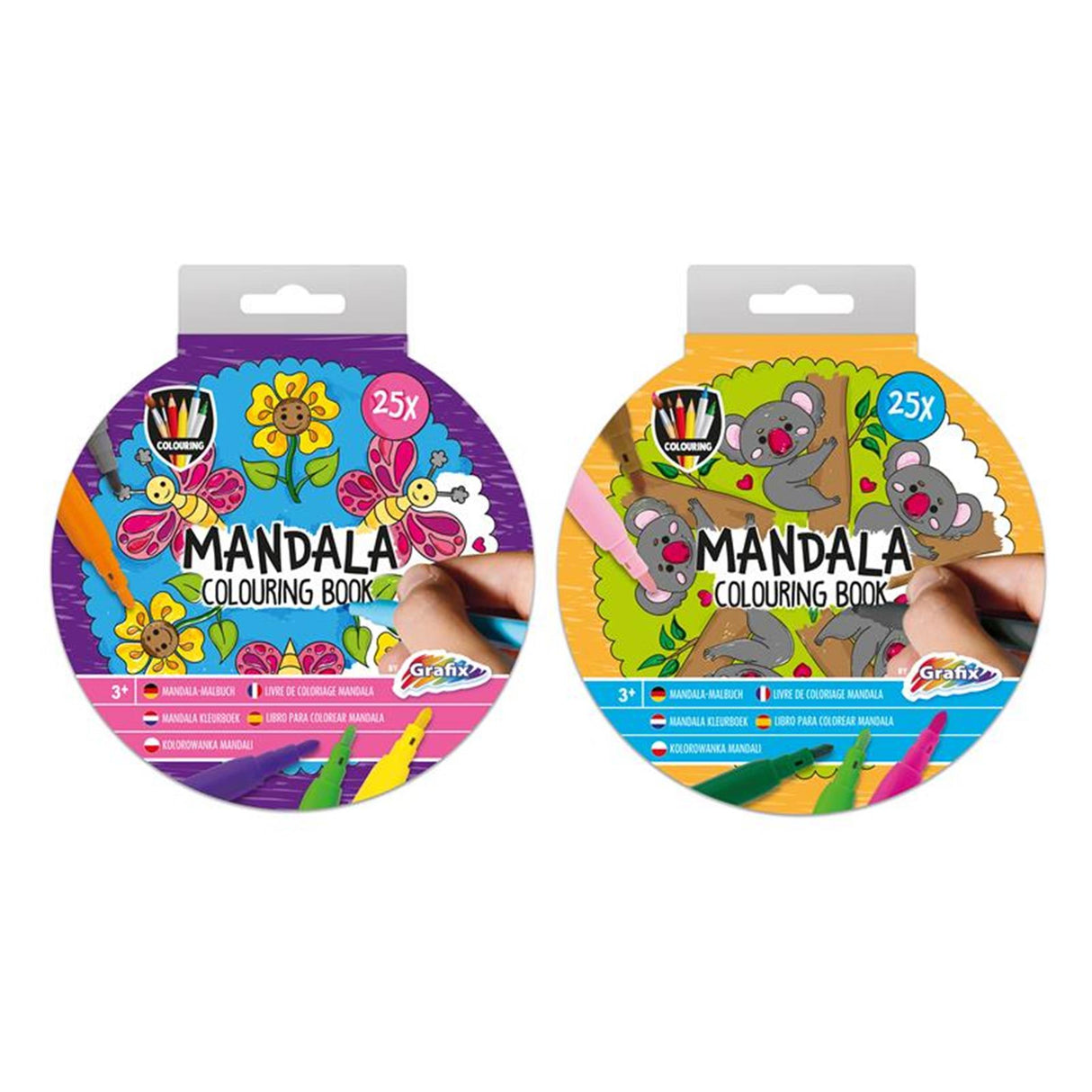 Omaľovánka Grafix mandala, 25 omaľovánok