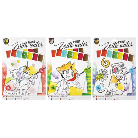 Dipinto creativo di gruppo artigianale con tema dell'acqua, 9 parti.