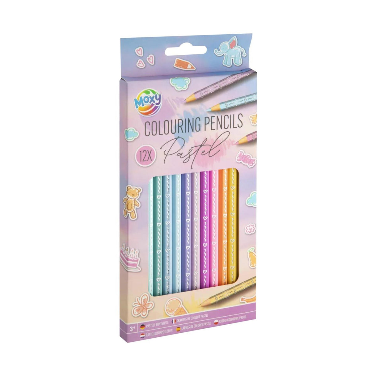 Moxy pastel colored pencil set 12 pieces