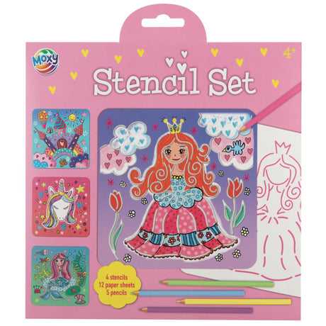 Set šablon Moxy s 5 svinčniki