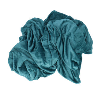 Plaid row 150x200cm petrol polyester 100% recycle | 2 pcs