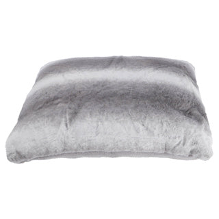 No brand cushion gray 45x45 cm rabbit fur look | 2 pcs