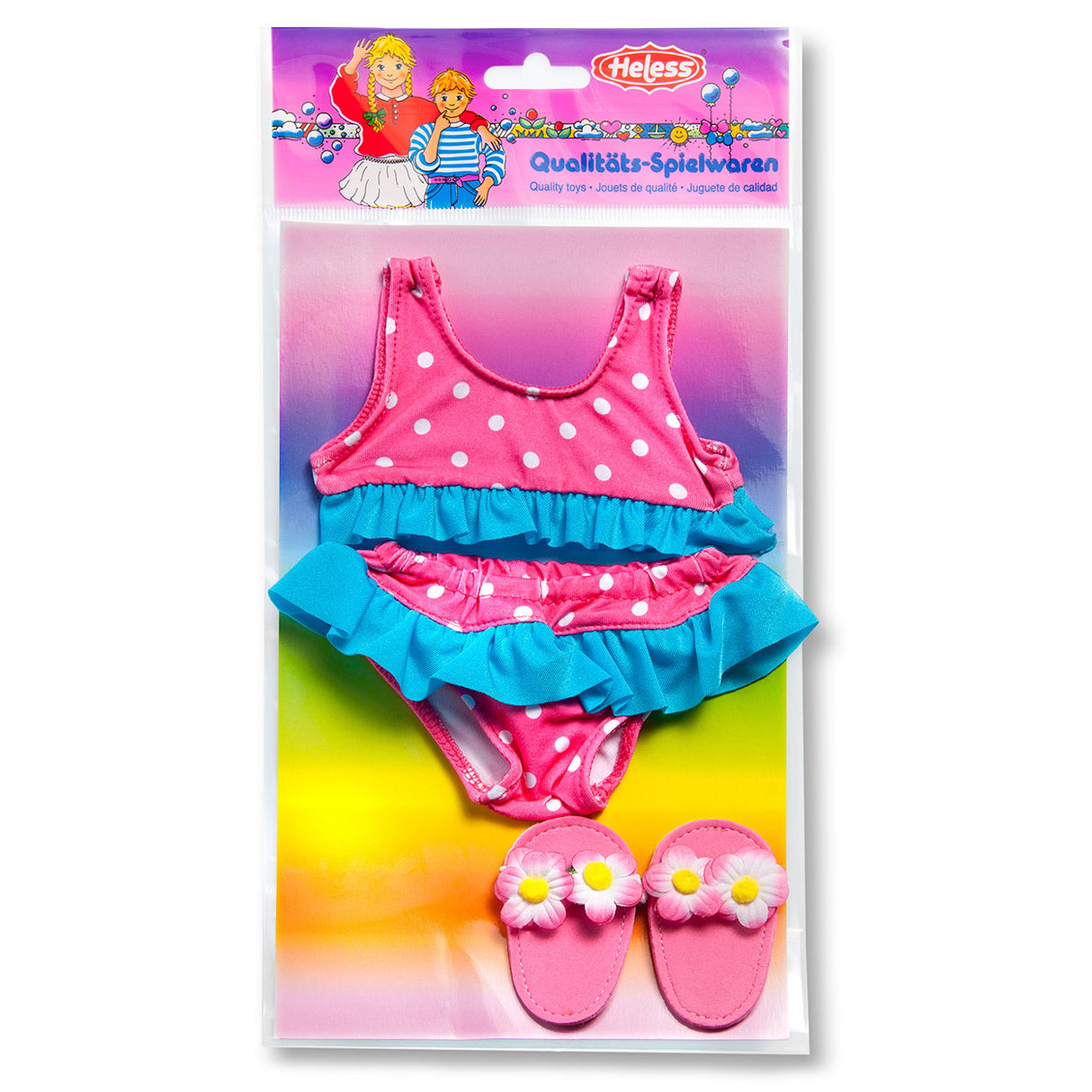 Heless dollbikini with slippers, 35-45 cm