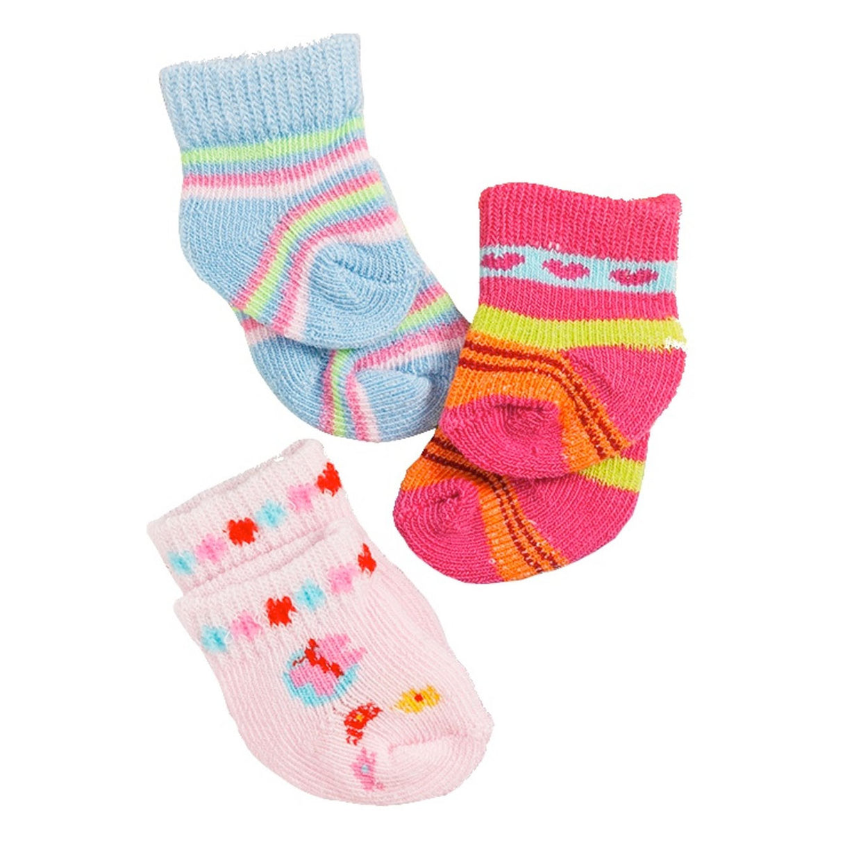 Heless doll socks colored 3 pair 28-35 cm