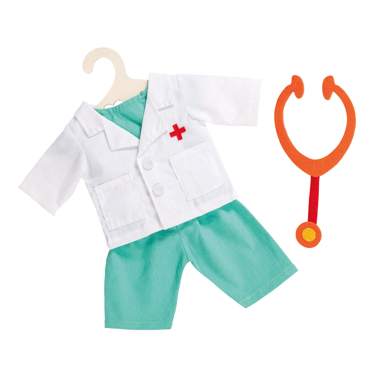 Outfit doktorů Heless Dolls se stettoskopem, 28-35 cm