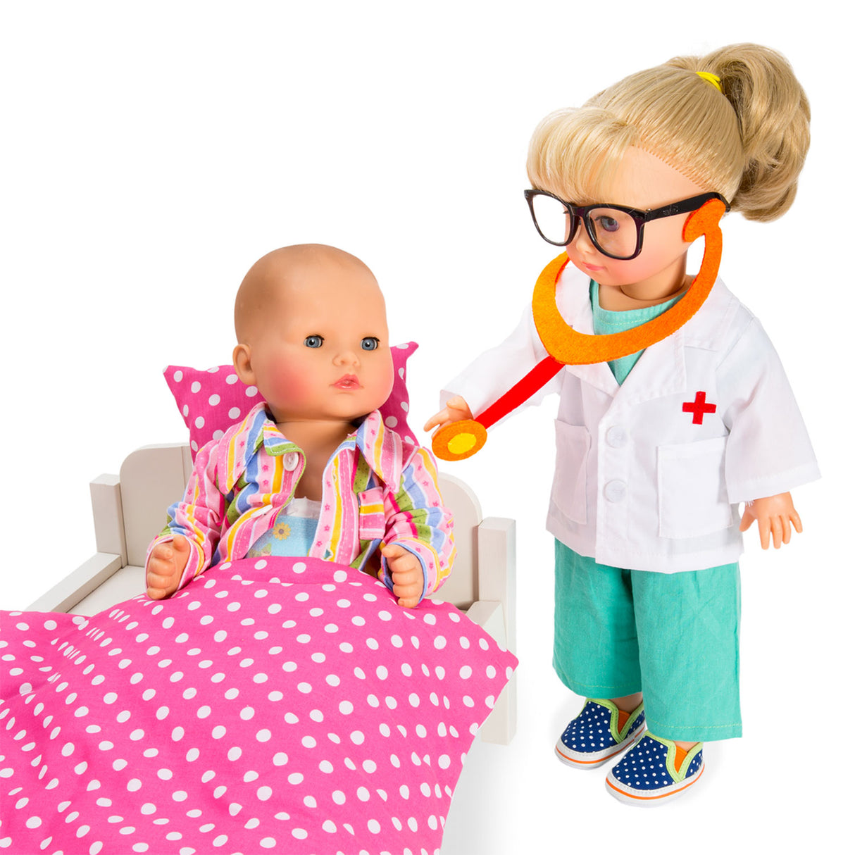 Heless Dolls Doctor Outfit med stetoskop, 28-35 cm