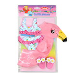 Plavecká sada pro panenky Heless Doll Set Flamingo, 35-45 cm