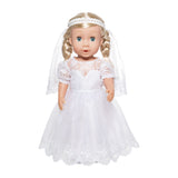 Heless Doll Wedding Dress with Veil, 28-35 cm