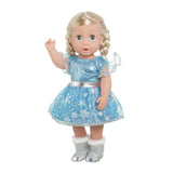 Doll Dress Ice Princess avec cap, 28-35 cm