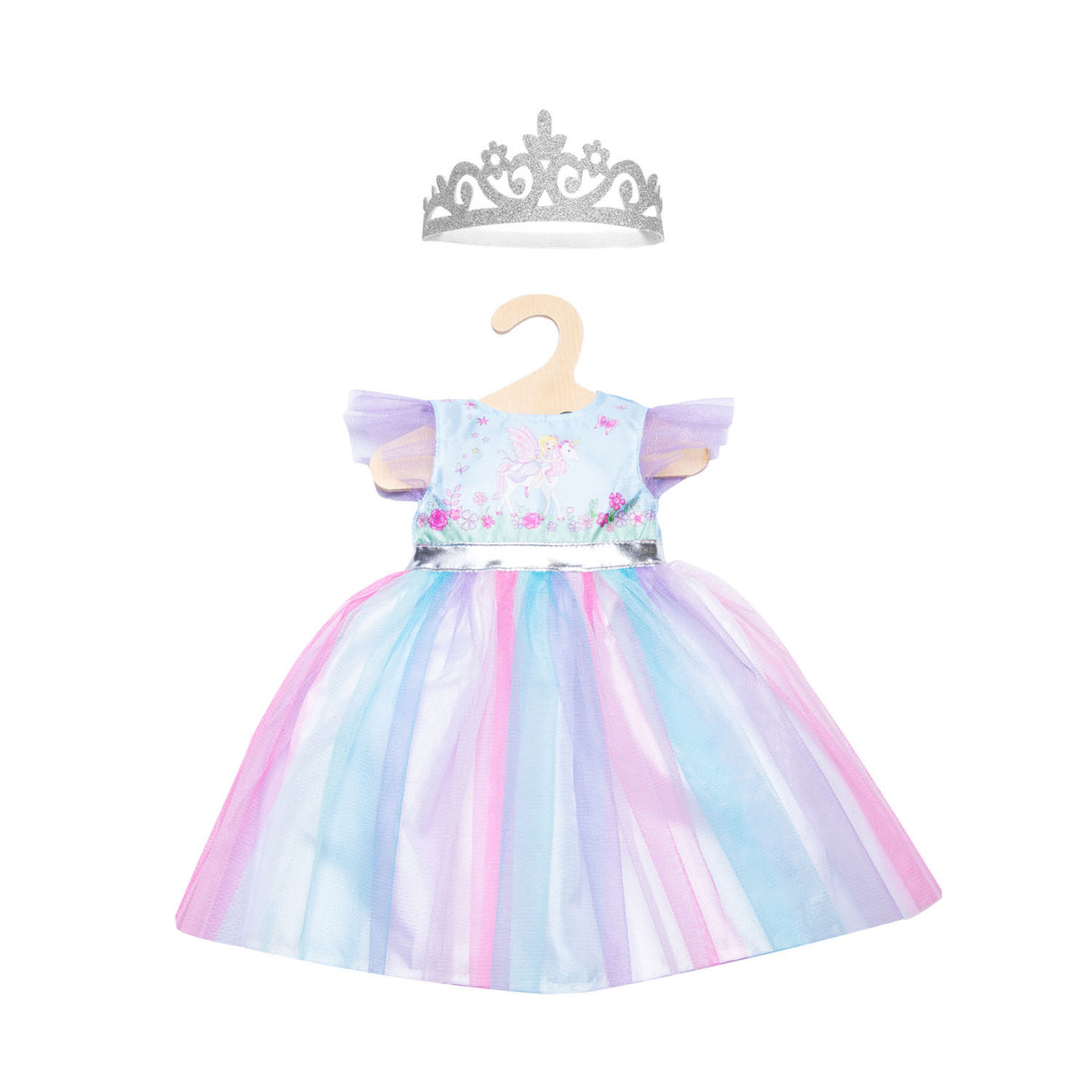 Heless Doll Dress Fee and Unicorn with Crown, 28-35 cm