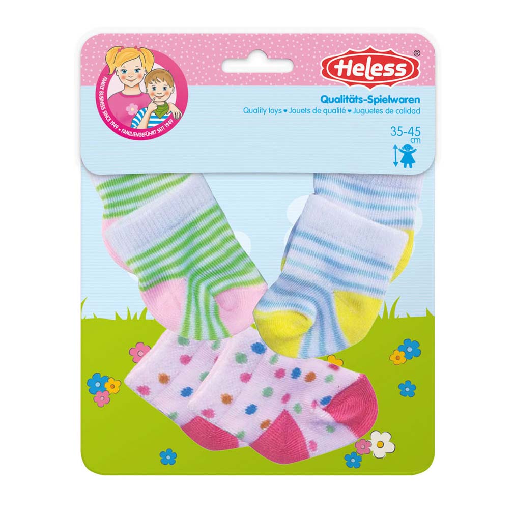 Heless doll socks 3 pairs, 28-35 cm