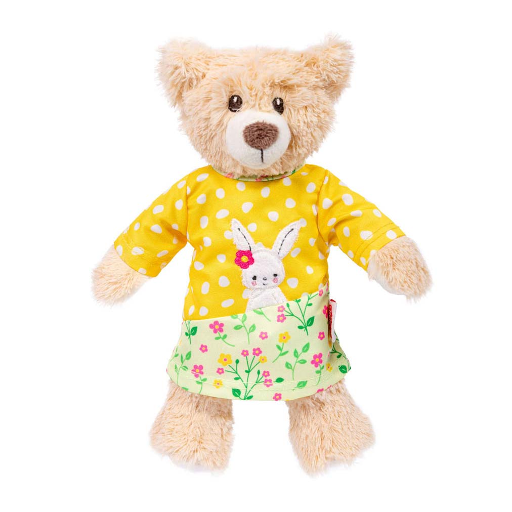 Muñecas dungares con camisa rayada conejito Lou, 20-25 cm