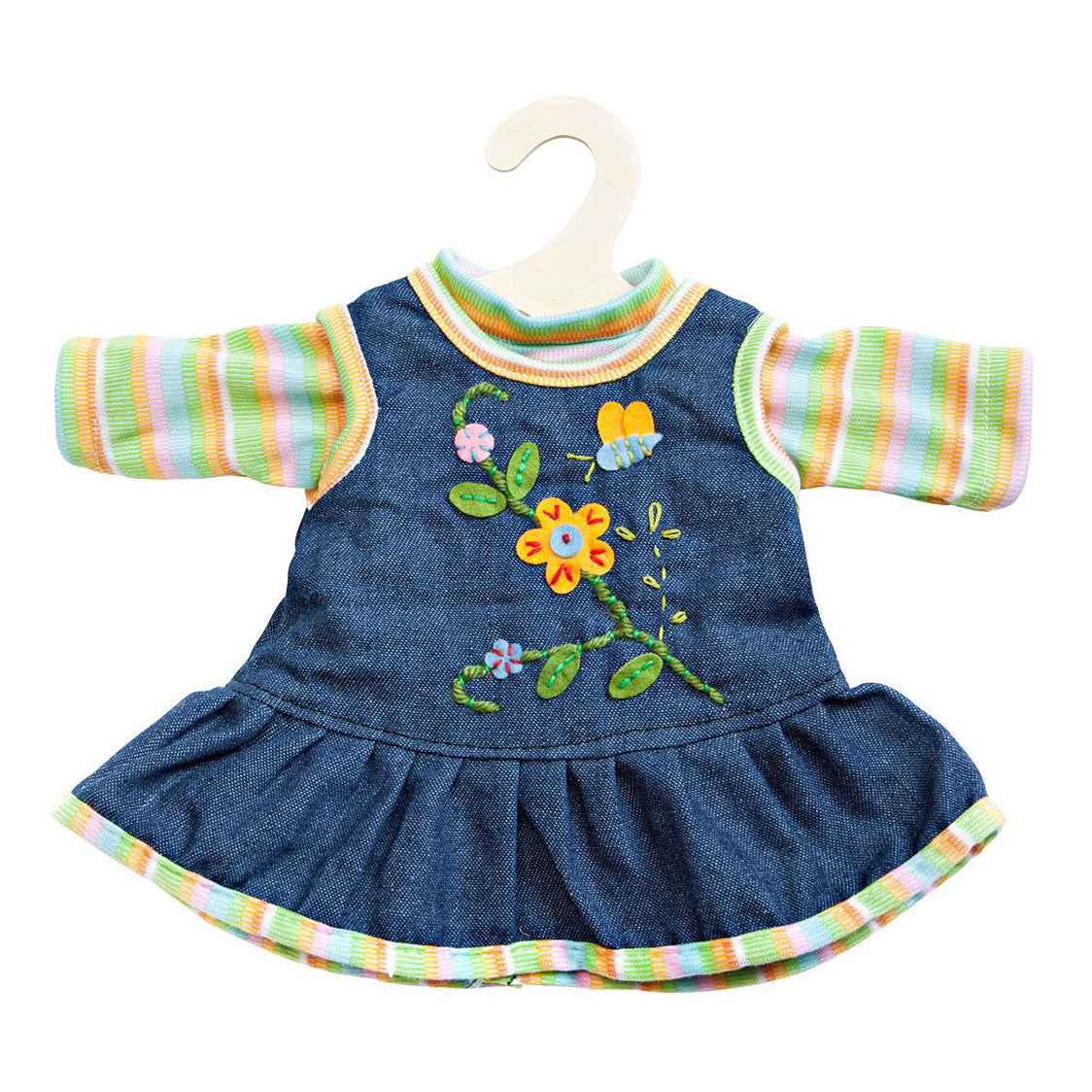 Heless trendy doll dress with T-shirt blue, 28-35 cm