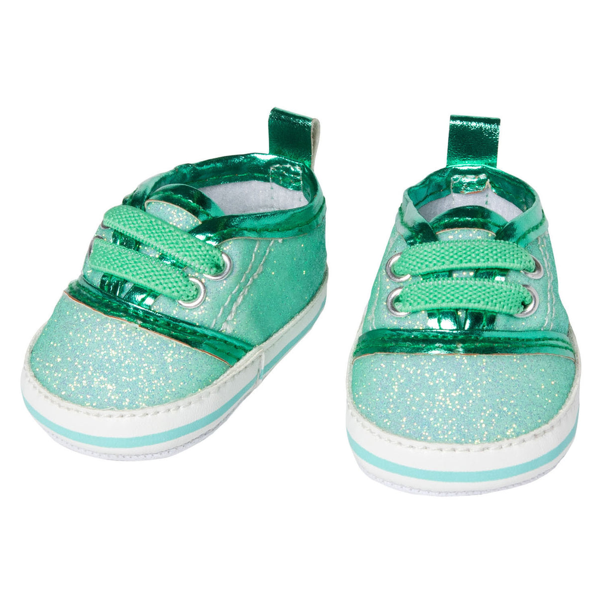 Heless Puppenschuhe Glitzer Sneakers Mint, 38-45 cm