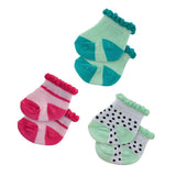 Heless doll socks dots, mint and pink 3 pairs, 35-45 cm