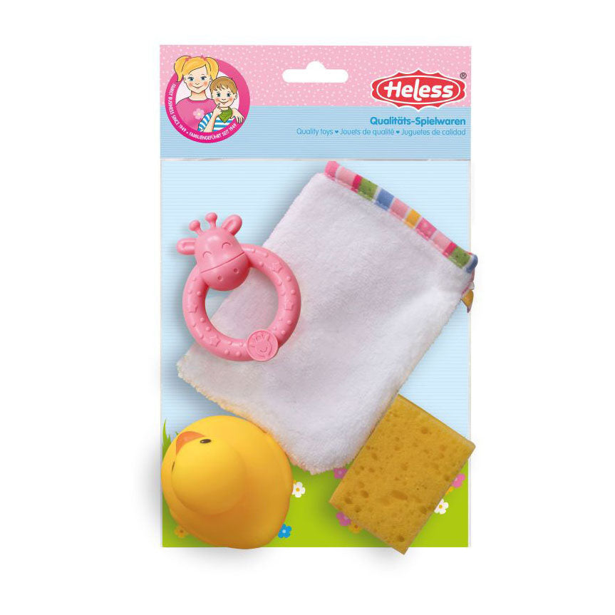 Heless Doll's Washcloth med tillbehör, 4LDG.