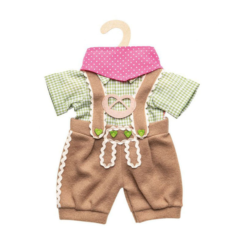 Heless Doll's Clothing Lederhosen med skjorte og skjerf, 28-35 cm