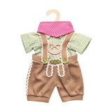 Oděv Heless Doll Lederhosen s košili a šálem, 28-35 cm