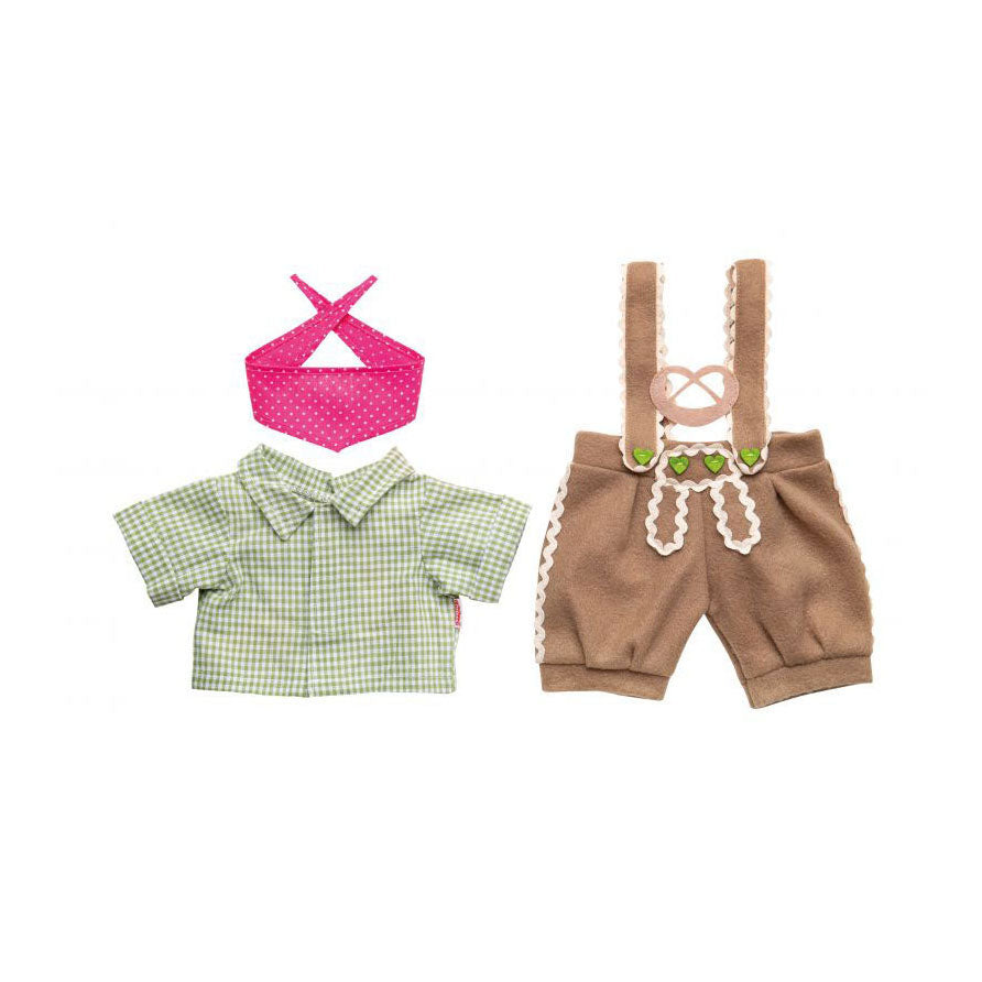 Heless Doll's Clothing Lederhosen med skjorte og skjerf, 28-35 cm