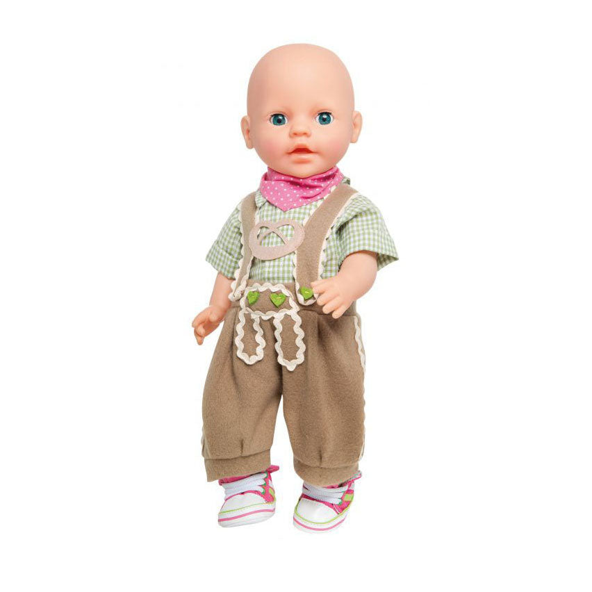 Heless Doll's Clothing Lederhosen z koszulą i szalikiem, 28-35 cm