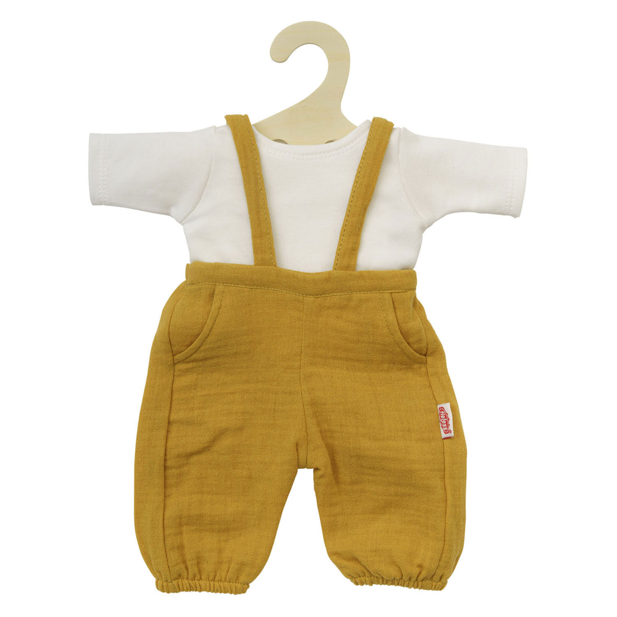 Heless dolls dungarees ocher yellow, size 28-35 cm