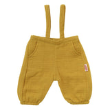 Salopette de poupée Heless jaune ocre, taille 28-35 cm