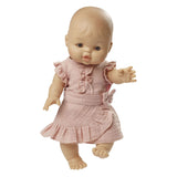 HEENS DOLL WRAP JURT ROSE AVEC RUFFLES, 28-35 cm