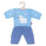 Heless dolls jeans with polar bear sweater, 28-35 cm