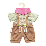 Oblačila Heless Doll Lederhosen s srajco in šal, 35-45 cm