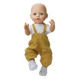 Heless Dolls Dungarees Ocher Yellow, 35-45 cm