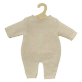 Heless dolls knit overalls ecru, 35-45 cm