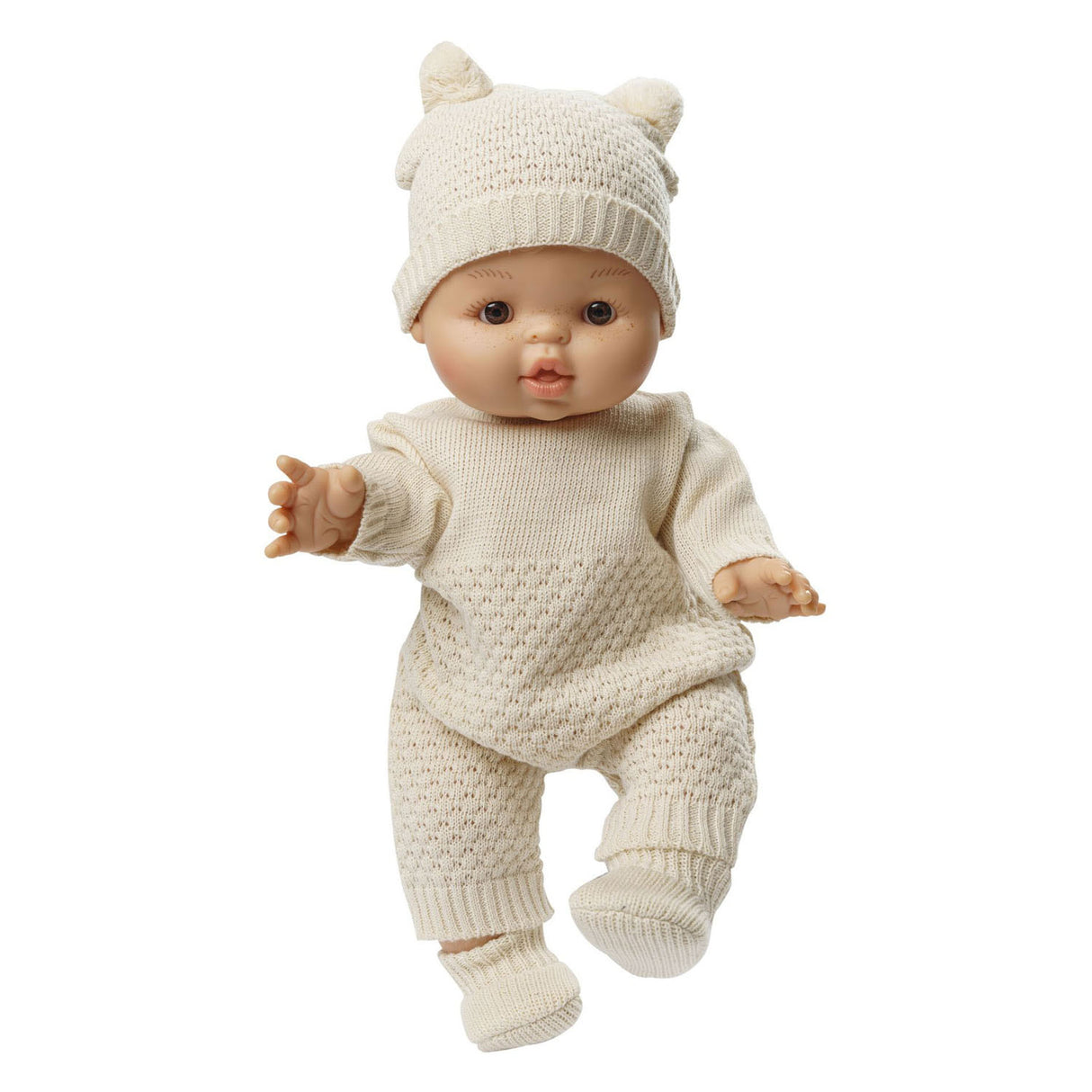 Heless dolls knit overalls ecru, 35-45 cm