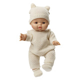 Heless dolls knit overalls ecru, 35-45 cm