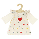 Heless dolls corduroy dress with heart confetti, 28-35 cm
