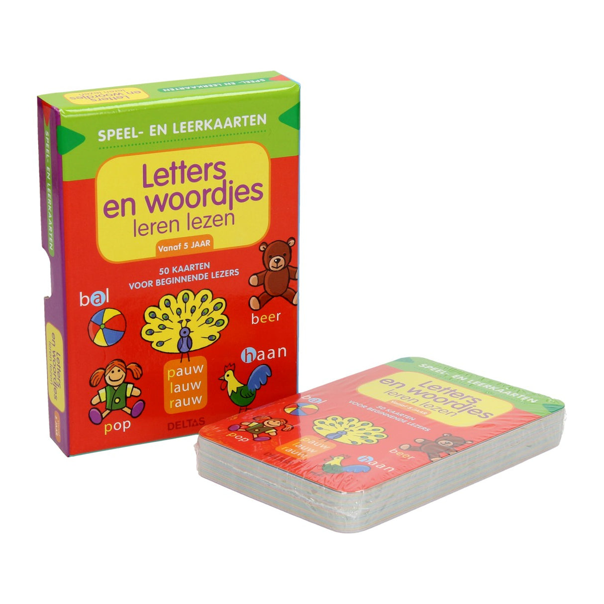 Deltas Speelen Learnen Cards Letters y Words aprenden a leer (5+)