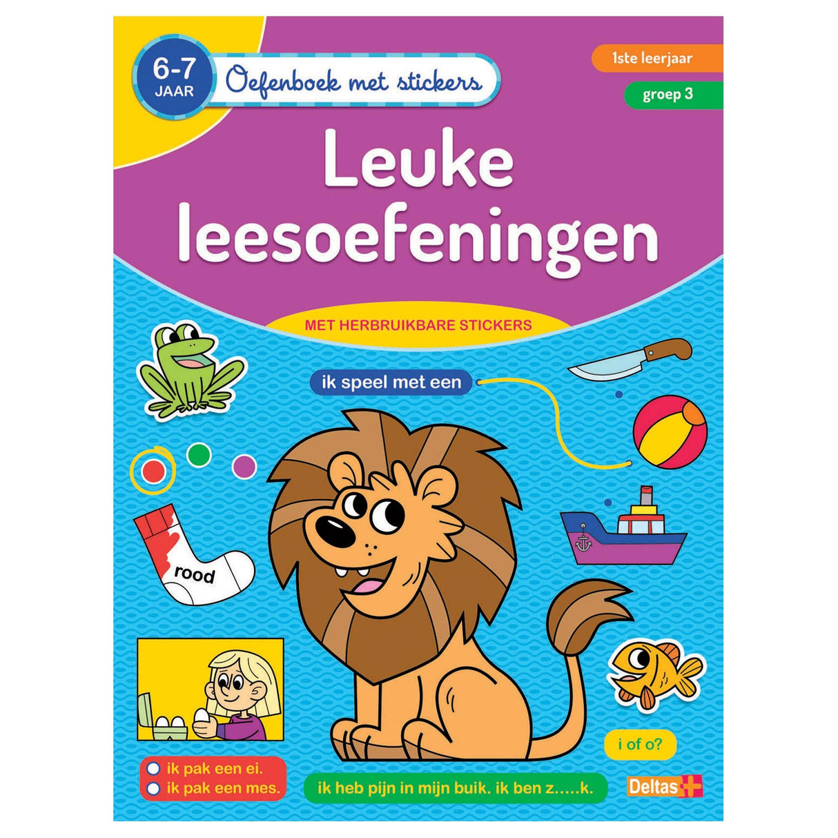 Livre d'exercices deltas avec des autocollants beaux exercices de lecture (6-7 ans)