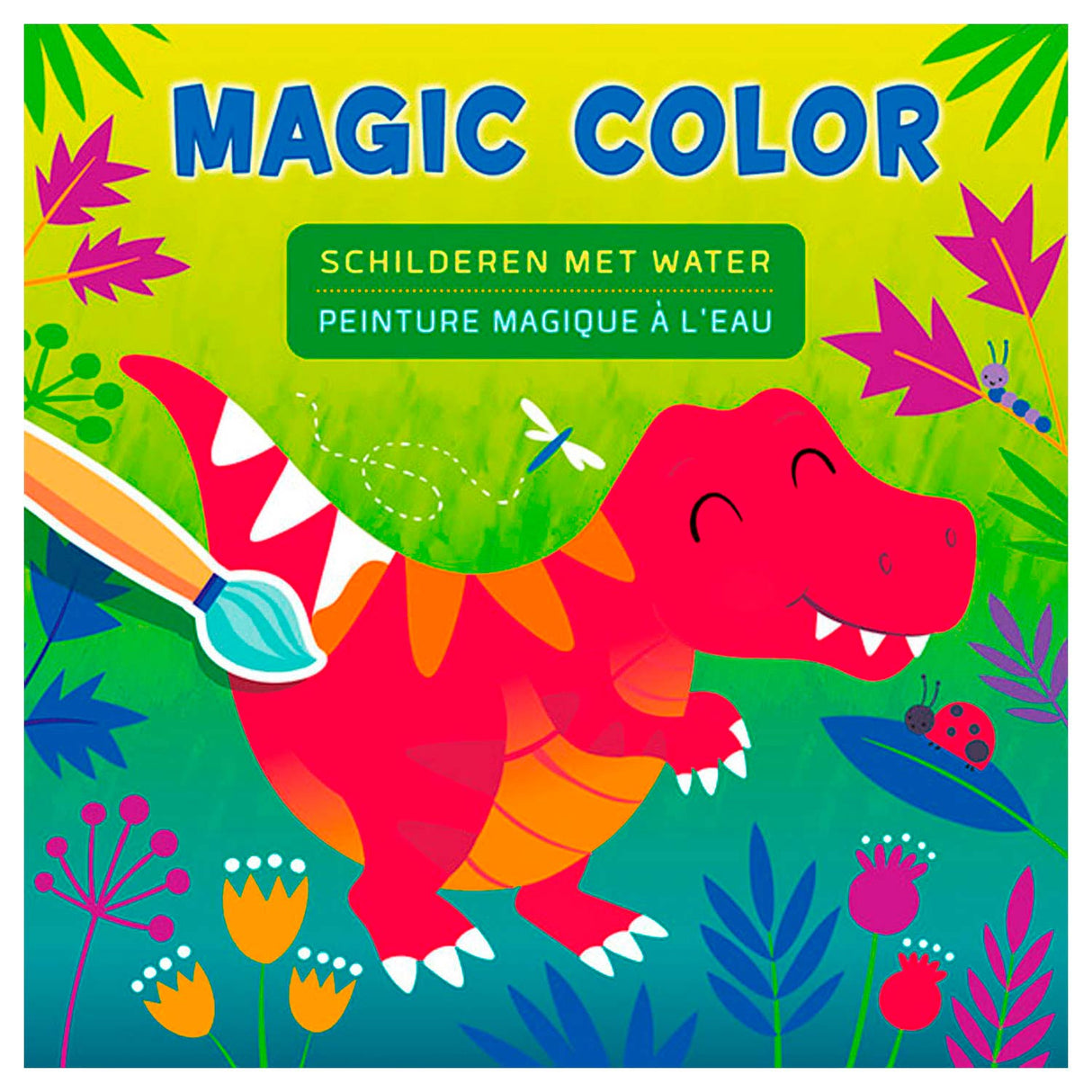 Pintura de dino de color mágico con agua