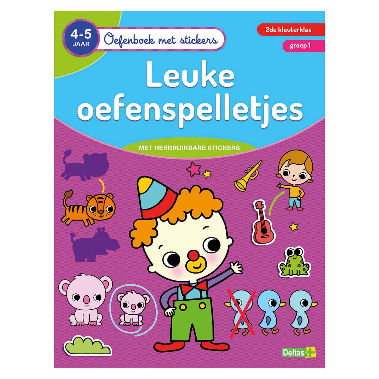 Deltas-Übungsbuch mit Aufklebern schöne Übungsspiele (4-5 Jahre)