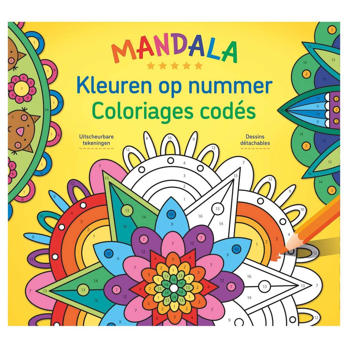 Deltas mandala kleuren op nummer