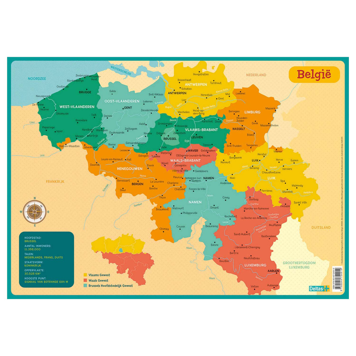 Educational founder - Map Belgium