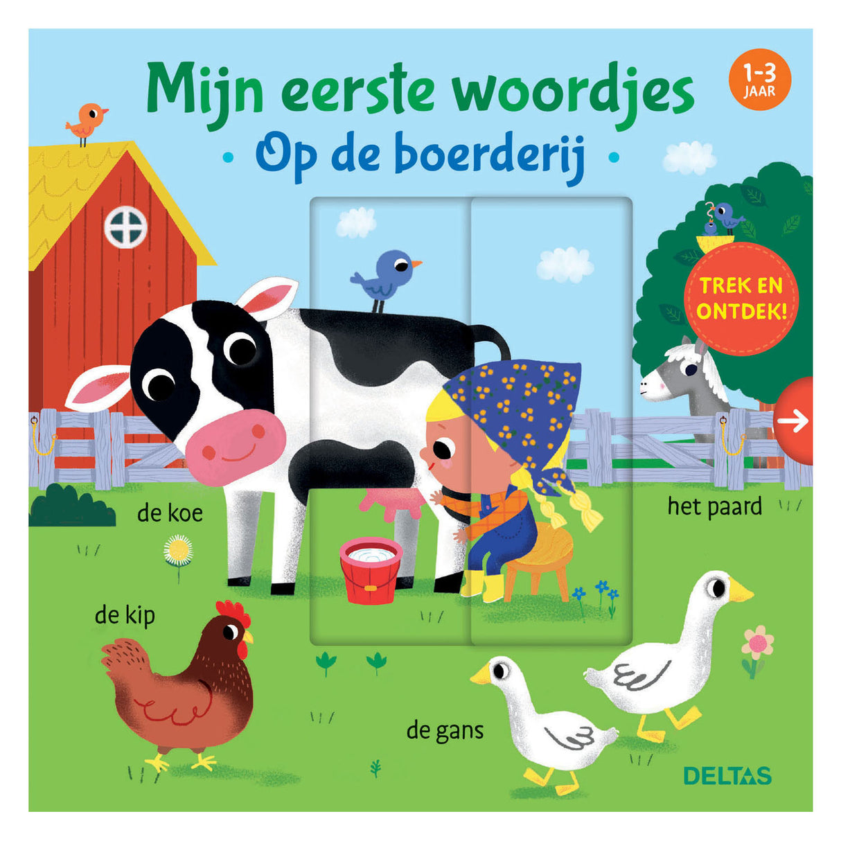 Deltas mijn eerste woordjes kartonboek op de boerderij (1-3 j.)